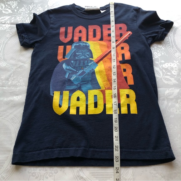 Lego Star Wars Boys Size M Blue T-Shirt Vader Graphic Design Short Sleeves Top - Picture 6 of 12